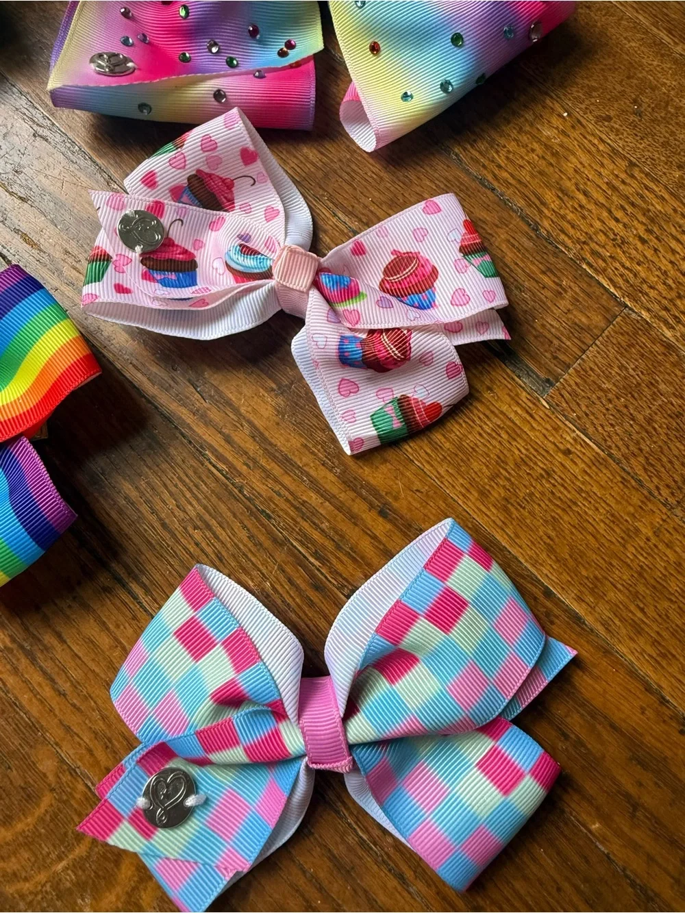 JoJo Siwa Rainbow, Pink & Green Kids Hair Bow Set